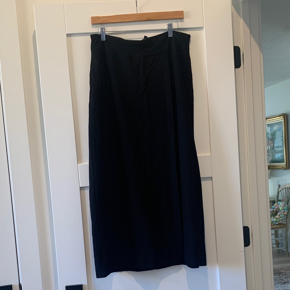 Eileen Fisher Wrap Front Midi Skirt NWOT